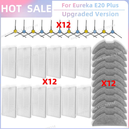 Fit For Eureka E20 Plus Vacuum Replacement Parts Side Brush Hepa Filter Mop Cloth Accessories