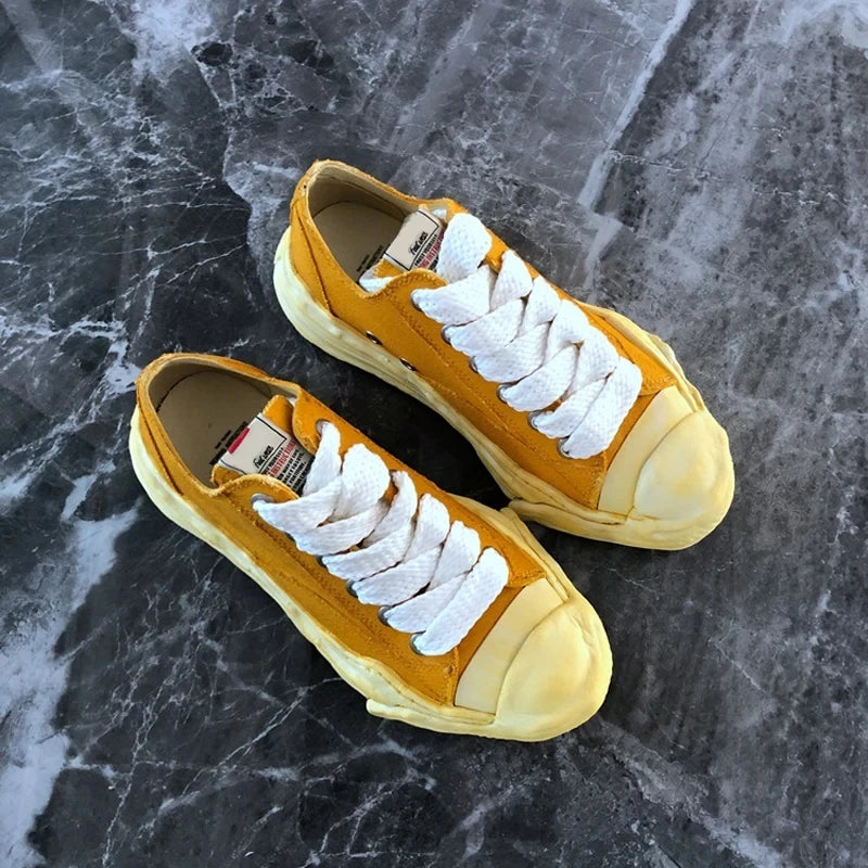 Men's MMY Canvas Shoes Top Quality Dissolve Sole Casual Shoes High Street Designer Couples Board Sneakers