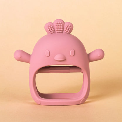 Baby Teether Chick Gloves Teether Silicone Anti-eating Hand Molar Stick Massage Gums Baby Anti-biting Teether Baby Accessories