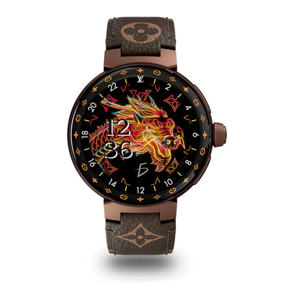 High Fashion Unisex Smartwatch Elegant Functional 5BAR Water Resistance Stop Watch Diver Features Android Compatible Leather