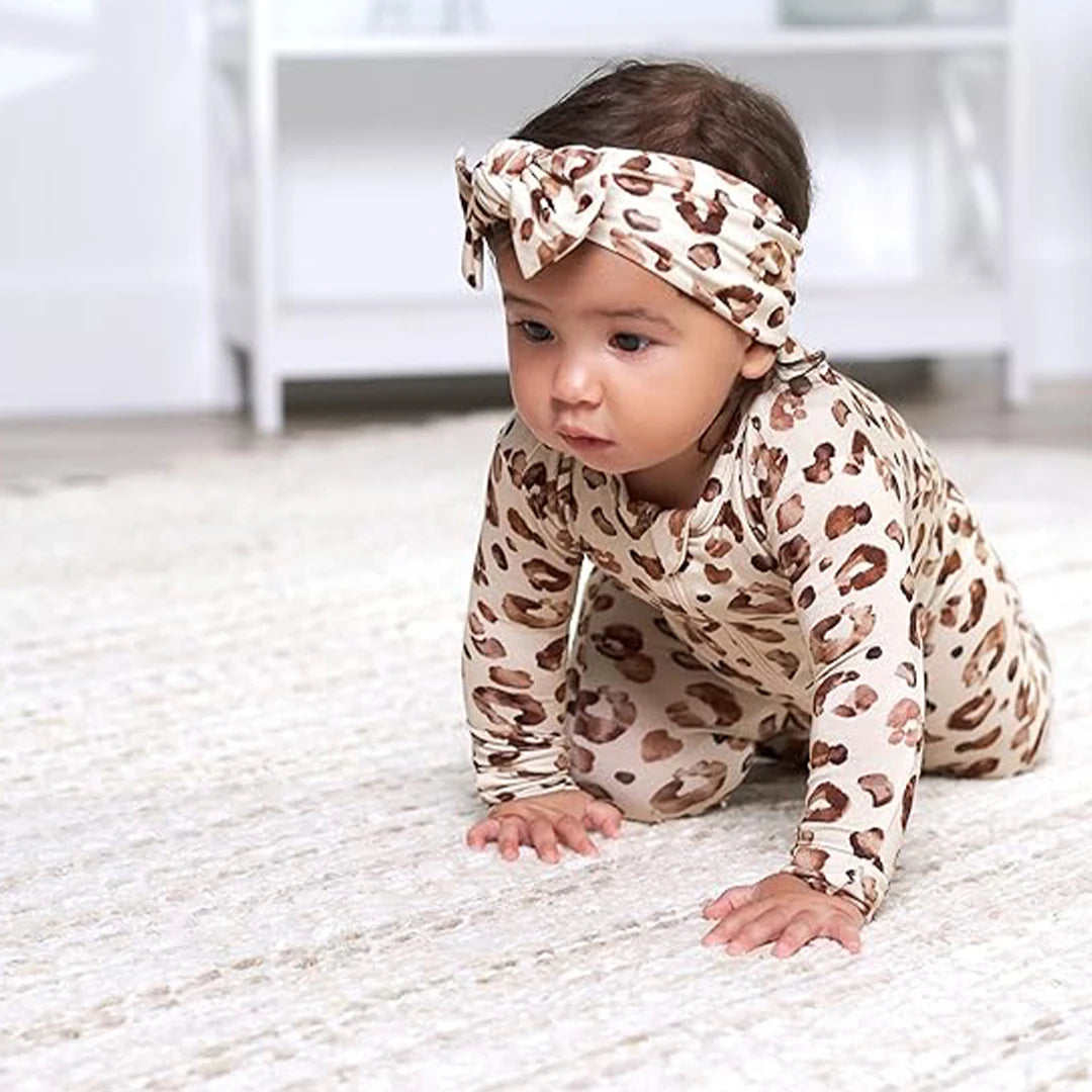 Soft 100% Cotton Baby Pajamas Set Breathable Anti-Bacterial Quick Dry Adorable Printed Full Sleeve T-Shirt Pants Casual Unisex