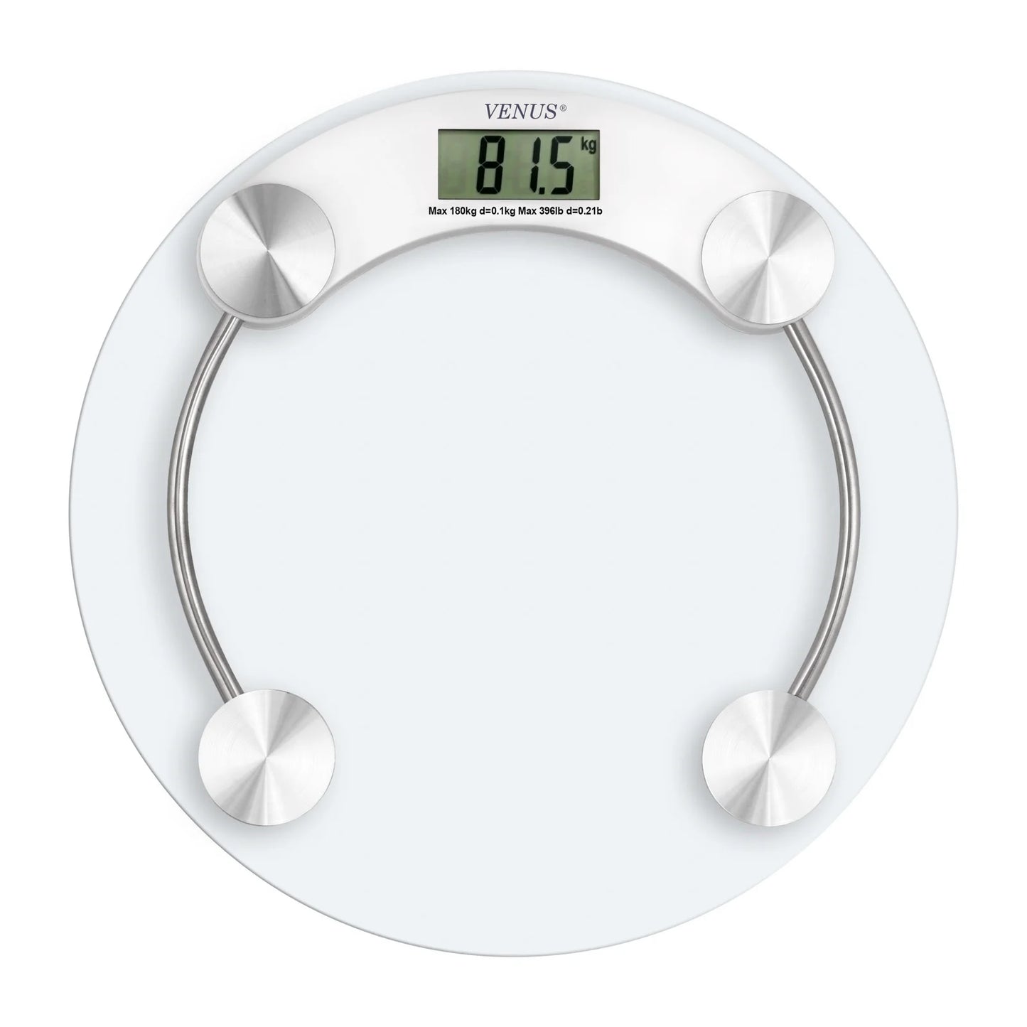 Transparent 180 kg Tempered Glass Body Eco-Friendly Durable Non-Slip Adjustable Bathroom Weighing Scale High Strain Gauge Sensor