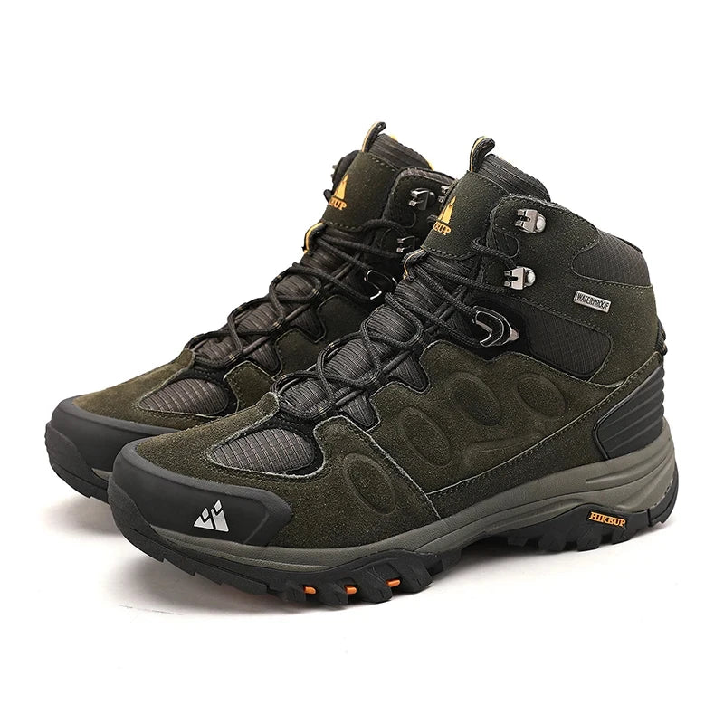 Men's Outdoor Tactical Hiking Shoes Suede Leather Wear-resistant Hunting Trekking Walking Sneakers
