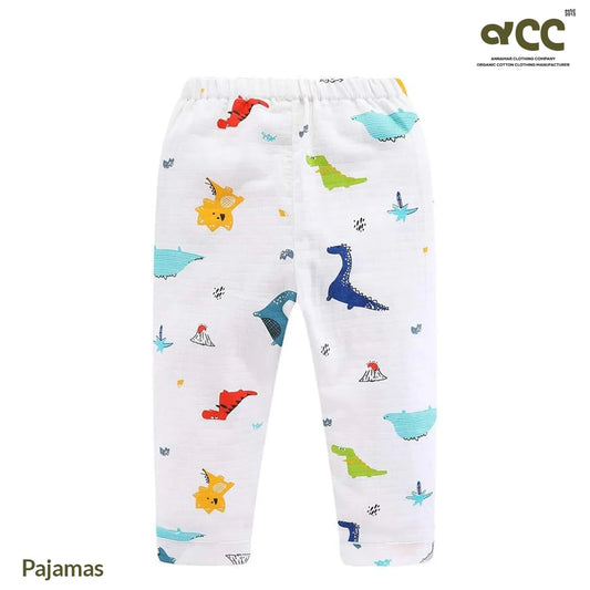 Organic Cotton Casual Unisex Baby Pajamas Soft Cozy Anti-Bacterial Quick Dry Breathable Full Sleeve Sleepwear for Newborns