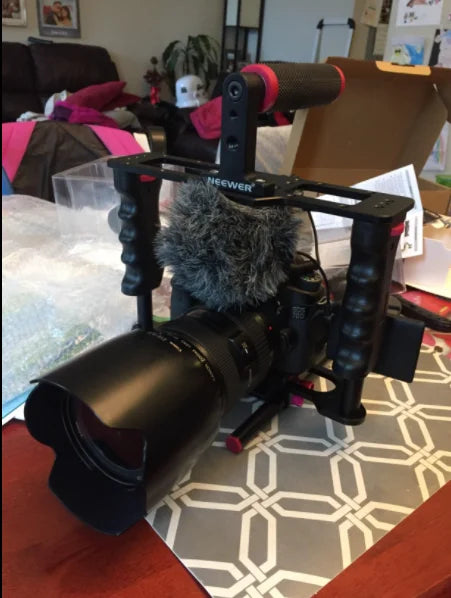 Camera Microphone,COMICA CVM-VM10II Professional Shotgun Microphone with Shock Mount For iPhone,DSLR Camera,Android Smartphones