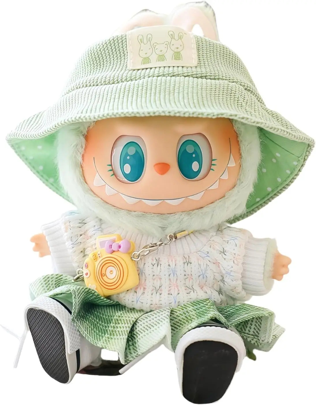 Mini Plush Doll'S Clothes Outfit Accessories For Korea Kpop Exo Labubu V1 V2 Idol Dolls Goose Dinosaur Macaron Clothing Gift