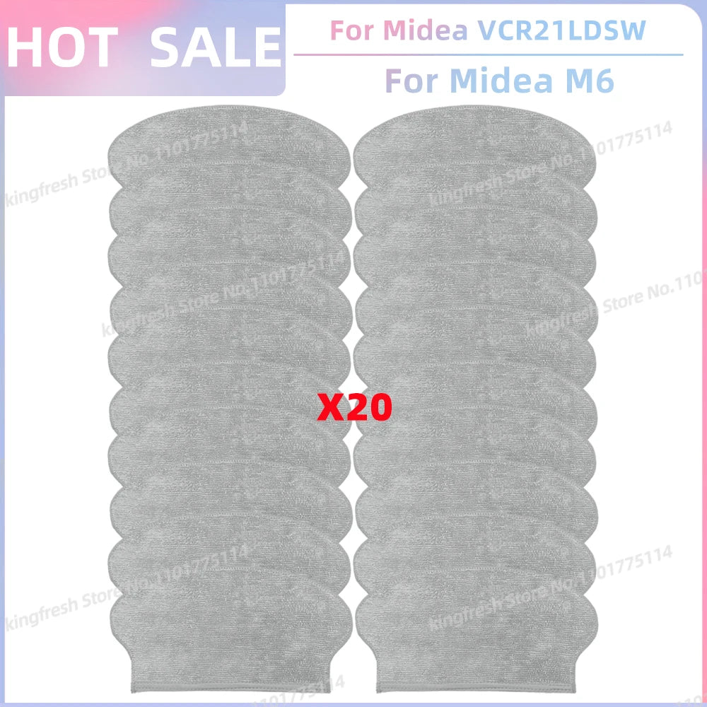 Fit For Midea VCR21LDSW / Midea M6 / Eureka NER600 Robot Vacuum Parts Main Roller Side Brush Hepa Filter Mop Cloth Accessories