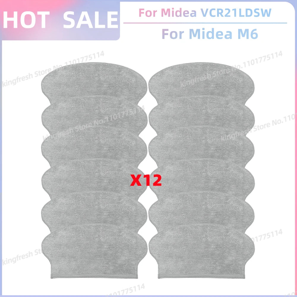 Fit For Midea VCR21LDSW / Midea M6 / Eureka NER600 Robot Vacuum Parts Main Roller Side Brush Hepa Filter Mop Cloth Accessories
