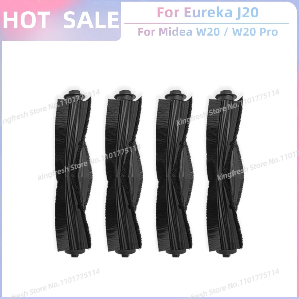 Fit For Eureka J20 / Midea W20 / W20 Pro Robot Vacuum Replacement Parts Main Roller Side Brush Hepa Filter Dust Bag Accessories