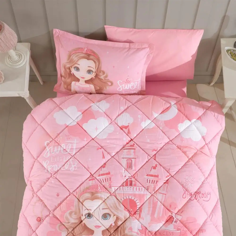 Classy Single Ranforce Youth Pattern Duvet Cover Set Sweet Princess Sleeping Ensemble