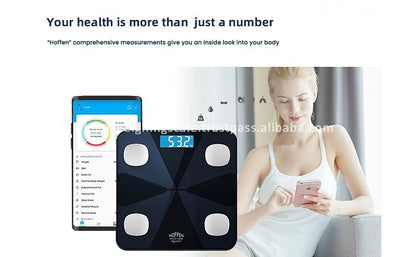 Electronics Smart Glass Modern LCD Bathroom Kitchen Scale 180 kg 100 g for Digital Body Fat BMI Sensor App-Connected