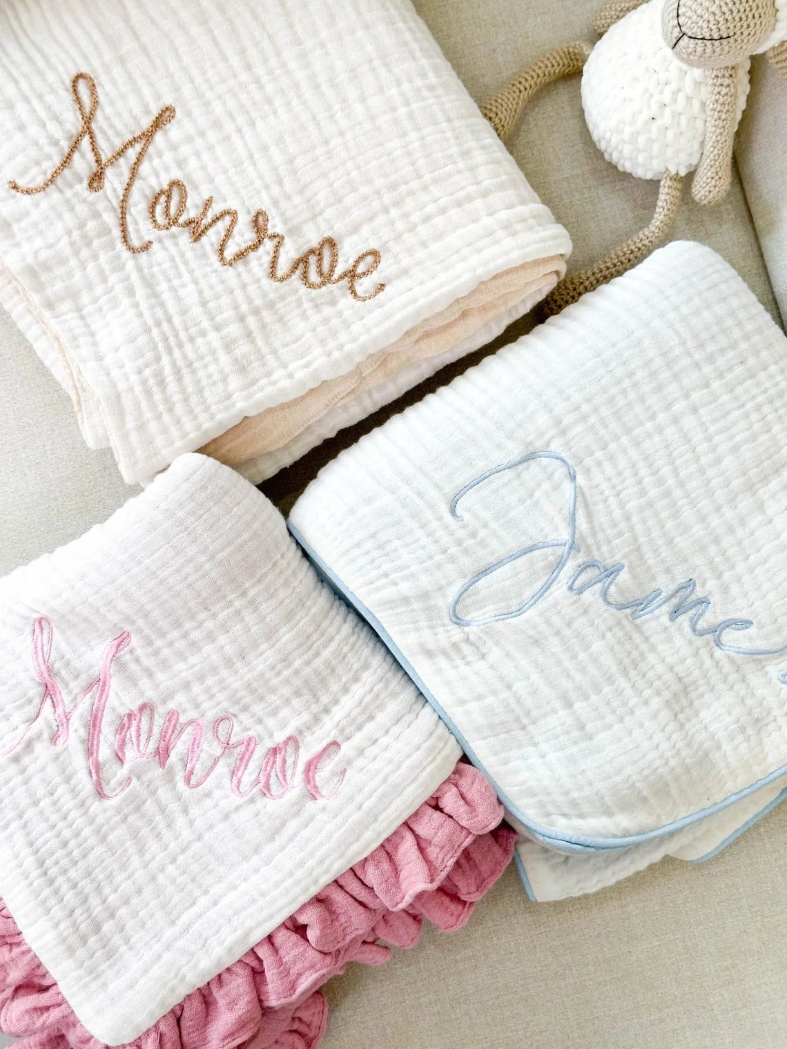 Linseed Crinkle Double Gauze Woven Cotton Muslin Soft Breathable Eco-Friendly Wearable DIY Fabric Personalized Organic Baby