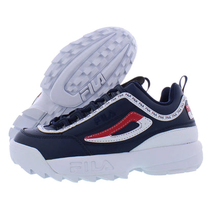 Fila Disruptor II Premium Repeat Men's Running Shoes Navy Blue/White/Red Color | 100% Authentic