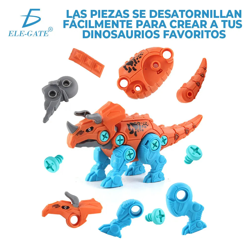 ELE-GATE Kids 4-6Y DIY Dinosaur Toy with Drill Kit Plastic Material