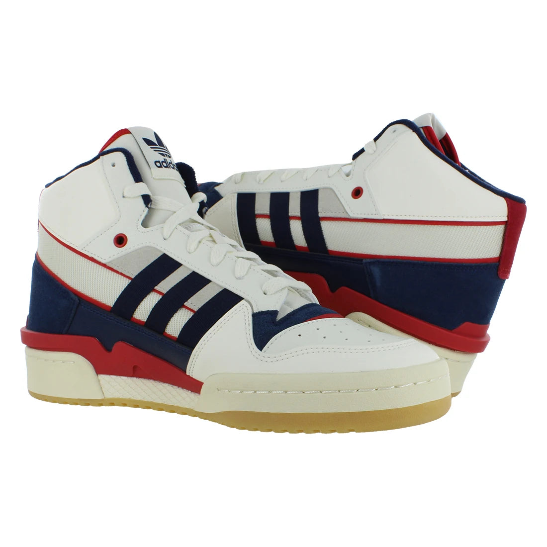 For MSS-HQ1482 Forum Exhibit Mid 2 Men's Sneakers White/Collegiate Navy/Scarlet Height Increasing Feature for Walking China