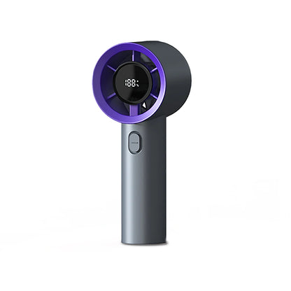Portable Handheld Fan Compact 5-Speed USB Rechargeable Fan Outdoor Personal Travel Fan with Digital Display Mini Desk Home Fan