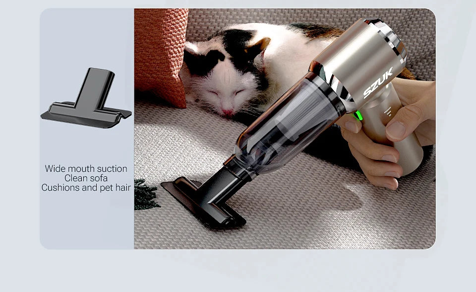 SZUK New Mini Car Vacuum Cleaner 985000Pa Wireless Vacuum Cleaner Powerful Suction Handheld Portable Vacuum Cleaner for car