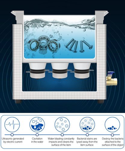 Granbo Ultrasonic Cleaner 3.2L Ultrasound Cleaning Bath 180W Laboratory Ultrasonic Tank Bicycle Chains Cleaning Machine