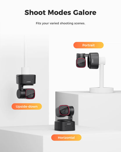 OBSBOT Tiny 2 Lite 4K Webcam for PC, AI Tracking PTZ Streaming Camera with 1/2" Sensor, Gesture Control, 60 FPS, HDR, Microphone