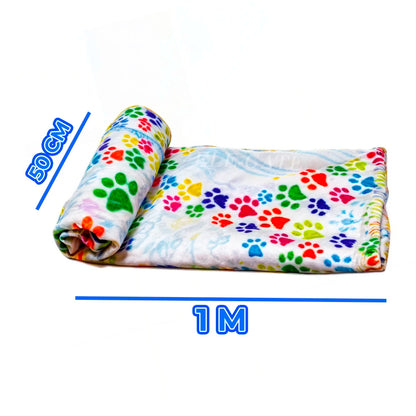 Cotton Paw Print Design Pet Blanket & Throws