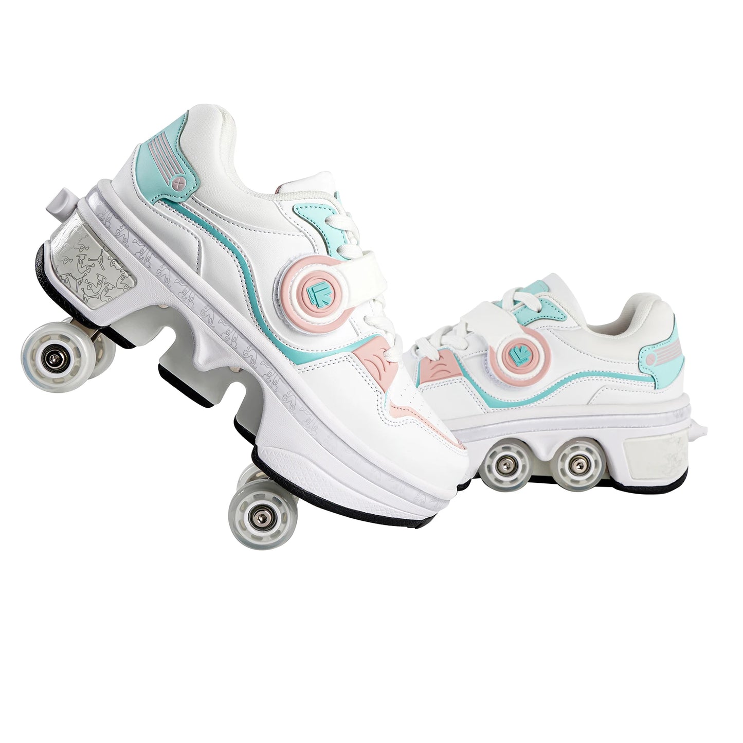 High Quality Roller Shoes Size 33-42 Roller Skate Shoes Sneakers 2-in-1 Roller Littel Kids