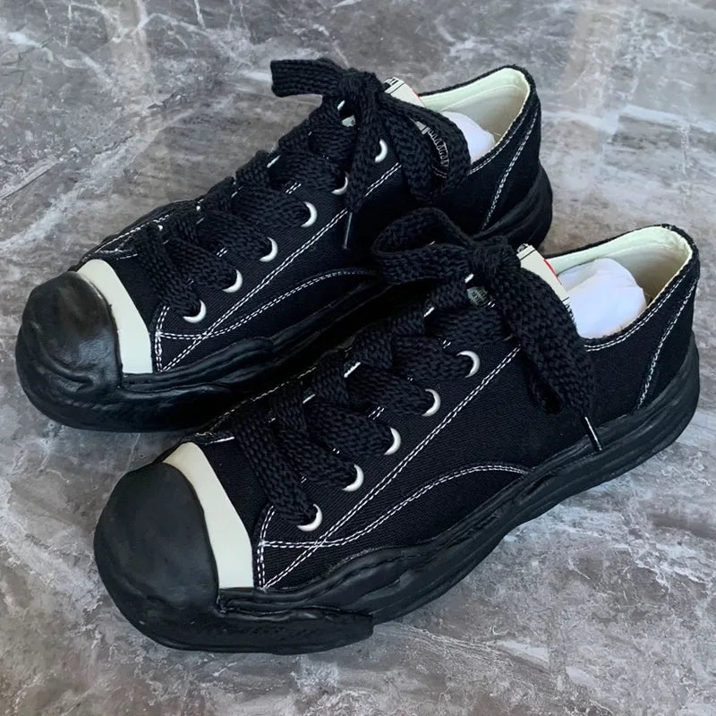 Men's MMY Canvas Shoes Top Quality Dissolve Sole Casual Shoes High Street Designer Couples Board Sneakers