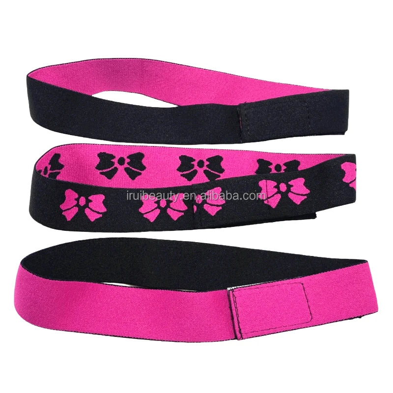 Custom Logo Hair Lace Non Slip Wig Grip Band Adjustable Nylon Black Elastic Band for Wigs Melt Band for Wigs Bulk