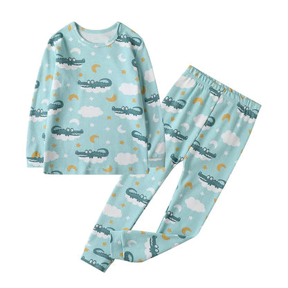 Baby Sleepwear Pajamas 100% Cotton Breathable Anti-Bacterial Unisex Printed Full Sleeve Casual for Newborns & Infants