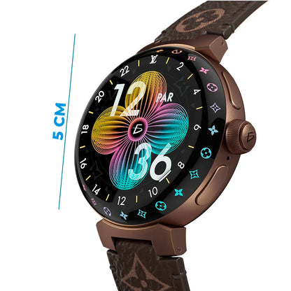 High Fashion Unisex Smartwatch Elegant Functional 5BAR Water Resistance Stop Watch Diver Features Android Compatible Leather