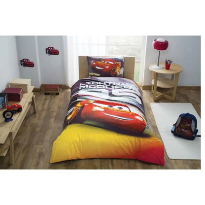For Disney Cars Lightning Crown Licensed Single Duvet Cover Set