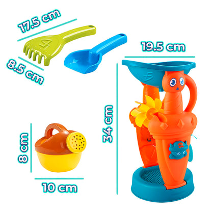 Large Foldable Plastic Sand Mill Soft and Safe Indoor/Outdoor Beach Toy Set for Kids Summer Style Pool Accessory