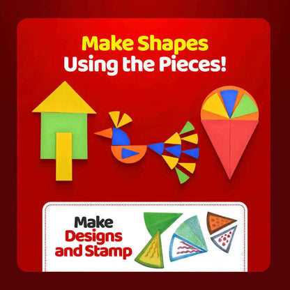 Toysaga Fun Fractions Math Made Easy Educational Puzzle Game Cardboard Material Kids Learning Fractions Shapes Basic Math Toy