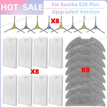 Fit For Eureka E20 Plus Vacuum Replacement Parts Side Brush Hepa Filter Mop Cloth Accessories