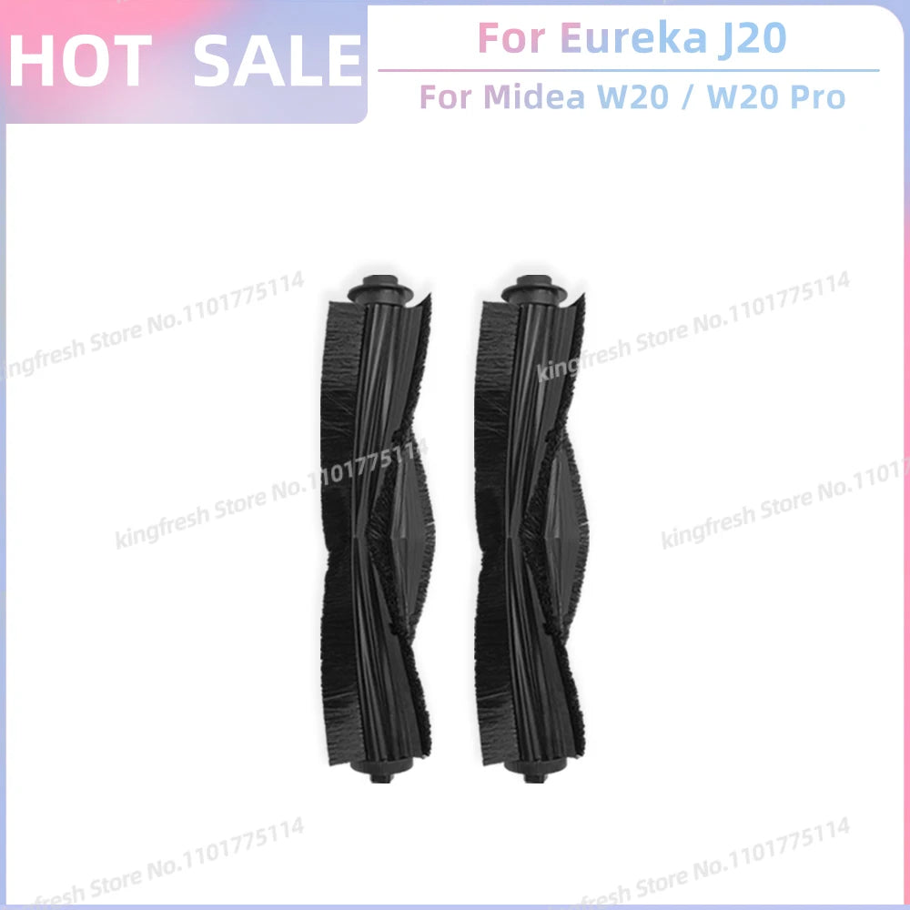 Fit For Eureka J20 / Midea W20 / W20 Pro Robot Vacuum Replacement Parts Main Roller Side Brush Hepa Filter Dust Bag Accessories