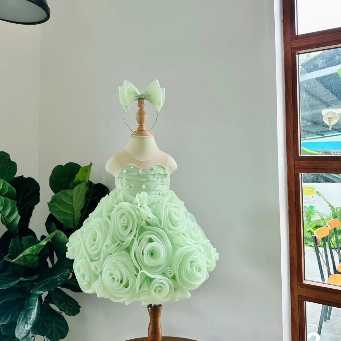 High Quality Beaded Rose Petal Tulle Floor-Length Mermaid Tail Lace Princess Dress for Baby Girls OEM ODM Fast Delivery Vietnam