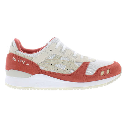 Asics Gel-Lyte III OG Men's Shoes Sport Custom Sneakers in Silver/Cream Breathable Rubber Insole for Spring and Summer