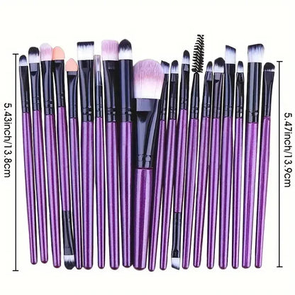 20Pcs Makeup Brushes Set Eyeliner Brush Blending Brush Makeup Brush for Cheeks Eye Cosmetic Foundation Brush with Makeup Sponge