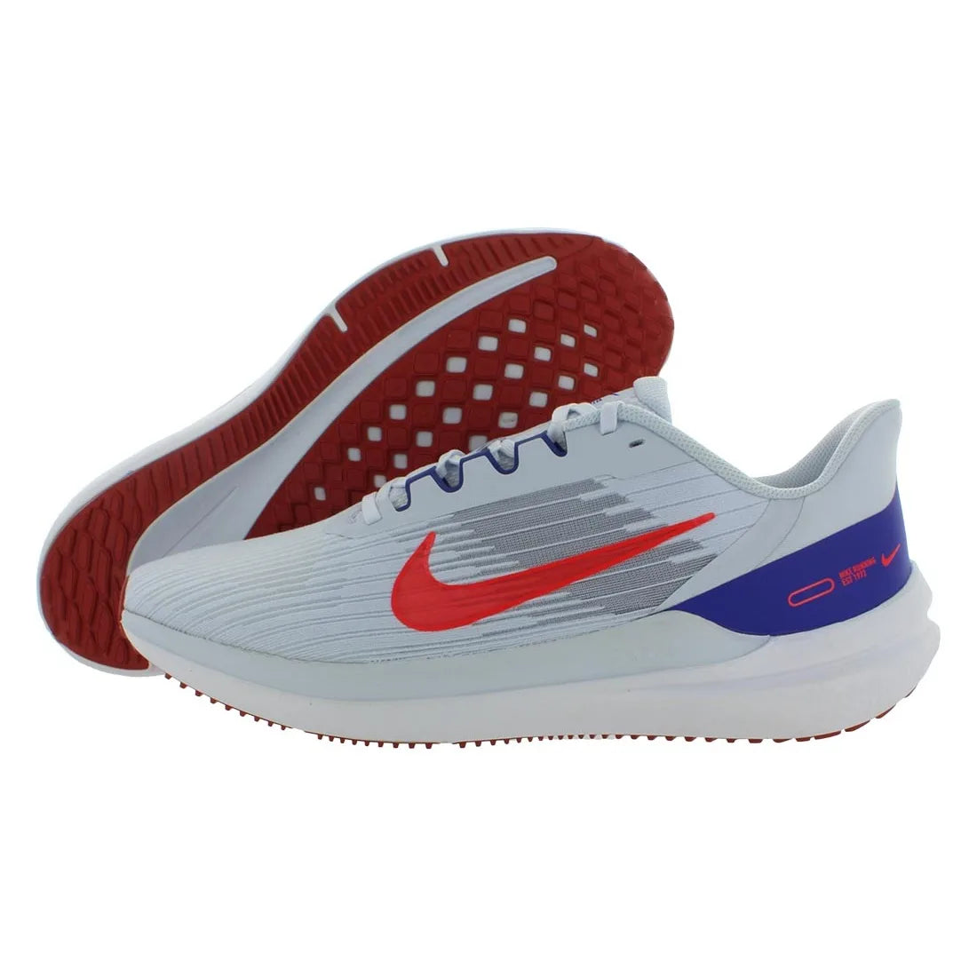 For Air Winflo 9 Men's Running Shoes Color Football Grey/Bright Crimson | 100% Authentic Made in China Model MSS-DD6203006