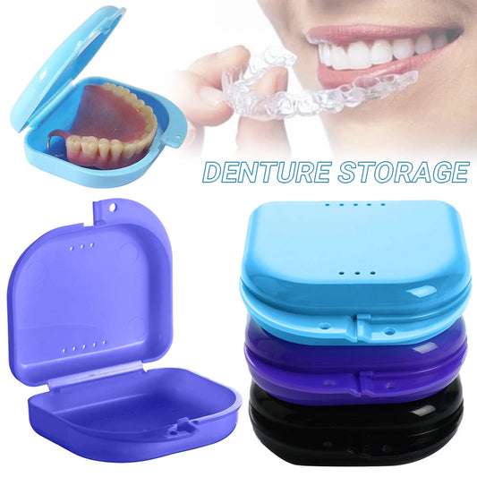 Retainer Case ~ Deep Gumshield Box, Denture Mouthguard Brace Dental Storage Case