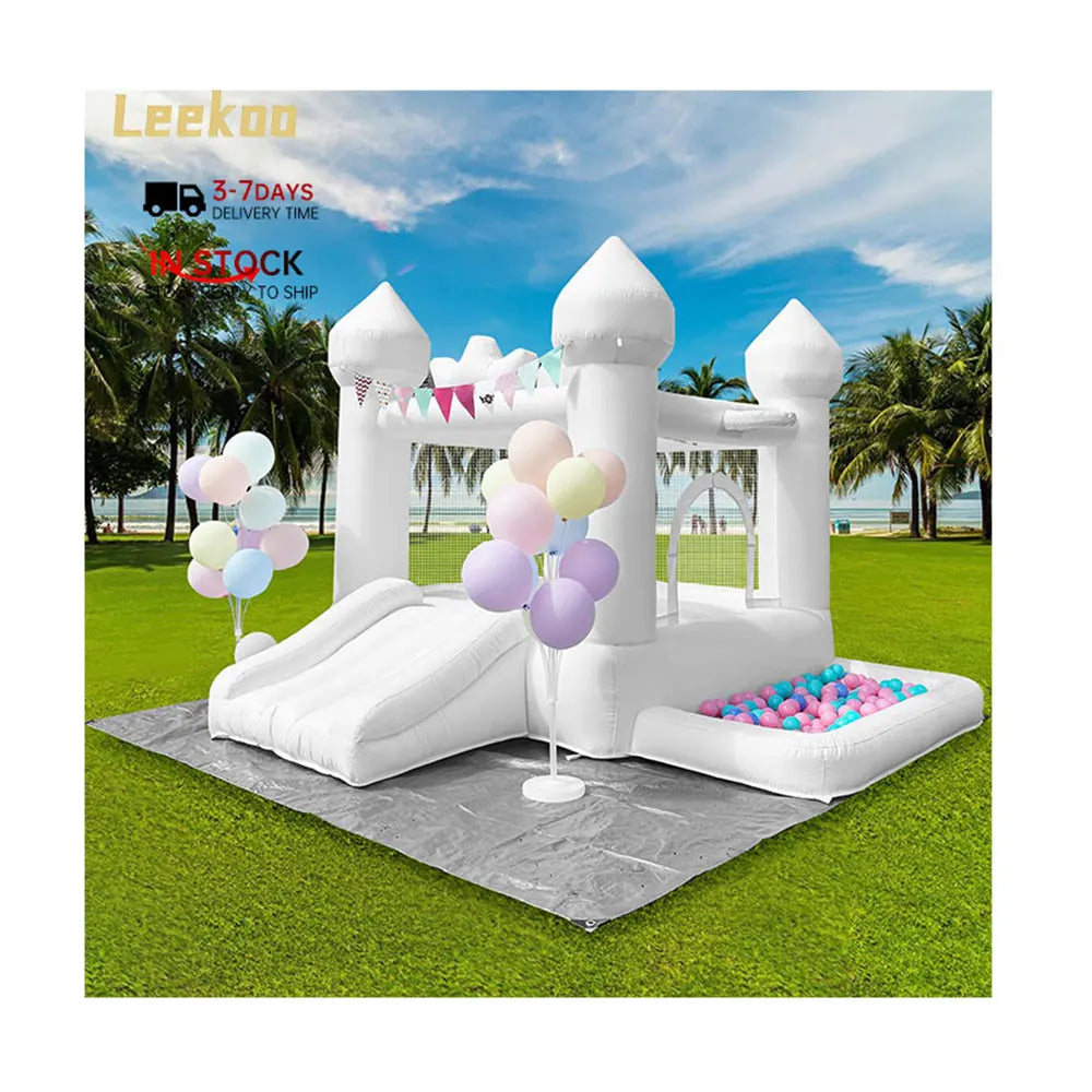 Commercial inflatable white bounce house kids party jumping castle outdoor new outdoor white wedding bouncer castle