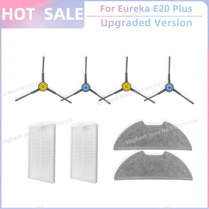 Fit For Eureka E20 Plus Vacuum Replacement Parts Side Brush Hepa Filter Mop Cloth Accessories