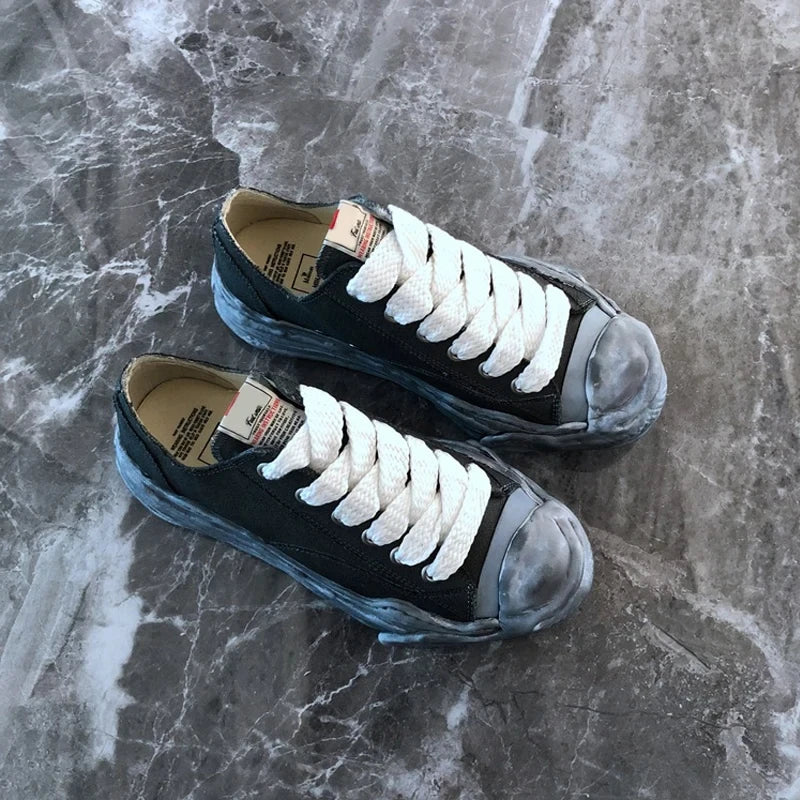 Men's MMY Canvas Shoes Top Quality Dissolve Sole Casual Shoes High Street Designer Couples Board Sneakers