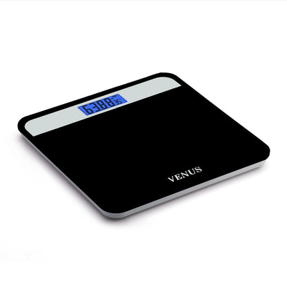 Temper Glass Bathroom Scale with LCD Display 180kg Capacity Slim Compact Portable Digital Body Weight Floor Scale Household Use