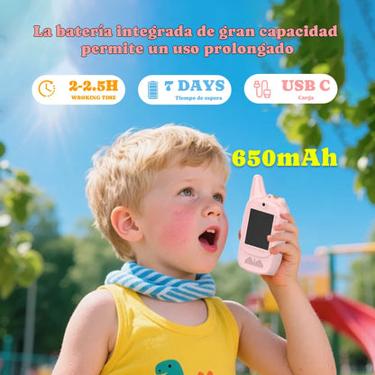 Pair of Kids 2.4G WIFI Video Walkie-Talkies Toy for Communication and Fun
