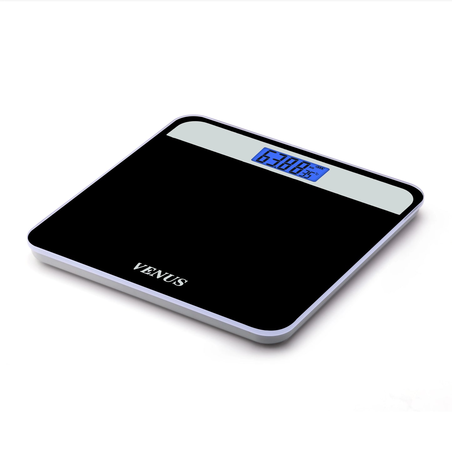 Temper Glass Bathroom Scale with LCD Display 180kg Capacity Slim Compact Portable Digital Body Weight Floor Scale Household Use