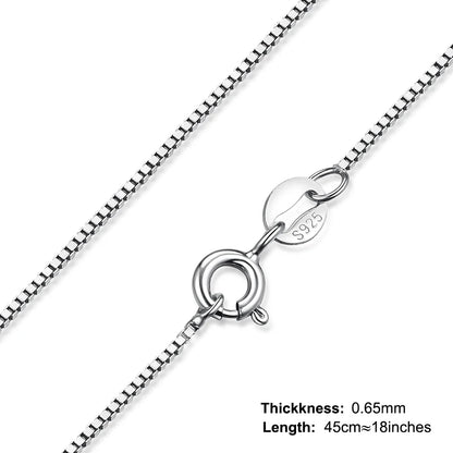 JewelryPalace Genuine 100% 925 Sterling Silver Necklace Ingot Twisted Trace Belcher Snake Bar Singapore Box Chain Necklace Women