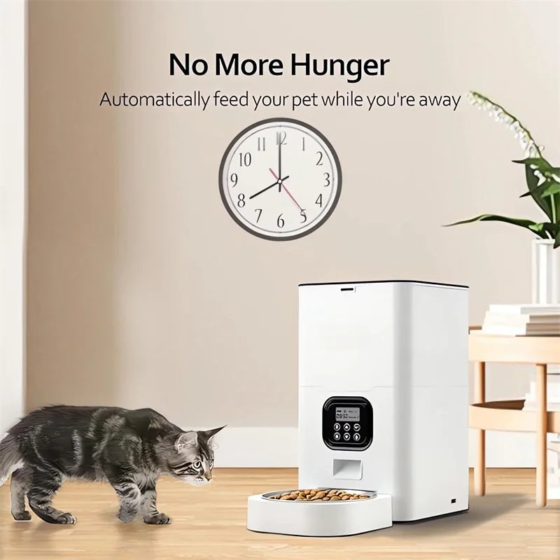 6L Smart Pet Dog Feeder Automatic Pet Feeding Supplies Timing Pet Dry Food Dispenser Timed Cat Feeders