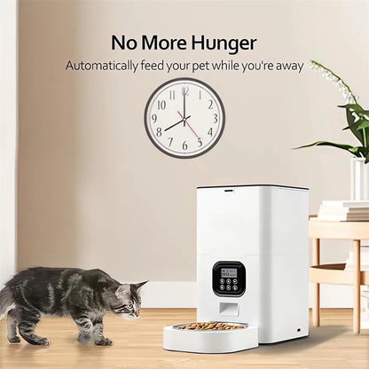 6L Smart Pet Dog Feeder Automatic Pet Feeding Supplies Timing Pet Dry Food Dispenser Timed Cat Feeders