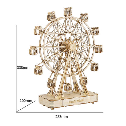 Robotime 3D DIY Wood Crafts Assembly Model Educational Kids Toys Ferris Wheel Wooden Toys 3D  Puzzles for Dropshipping