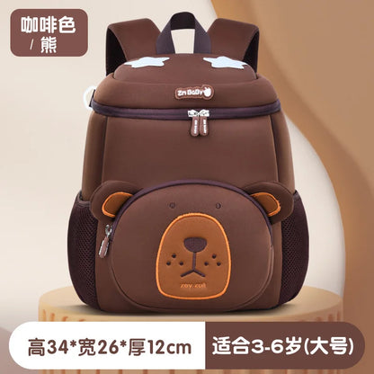 Lightweight Double Shoulder Backpack for Boys Sesame Cartoon Design Kindergarten New Year Gift Mini Diving Material School Bag